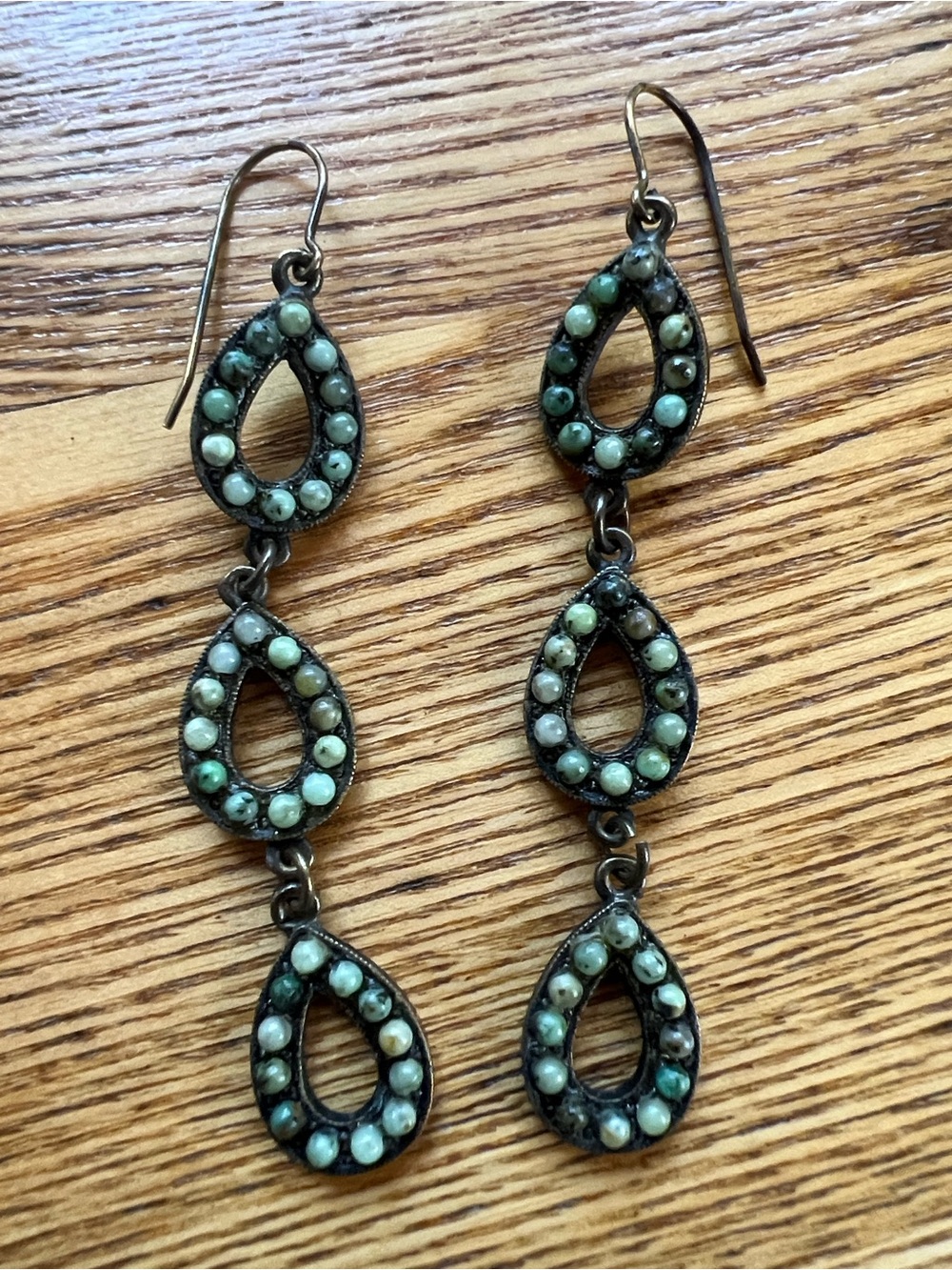 Rebel Designs Turquoise Teardrop Triple-Drop Earrings